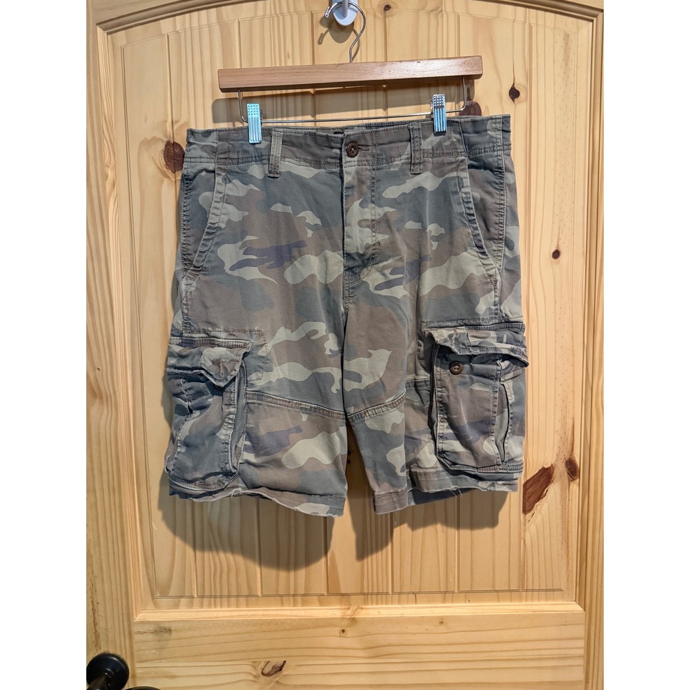 American Eagle Extreme Flex Classic Camo Cargo Shorts Mens 34 Camouflage